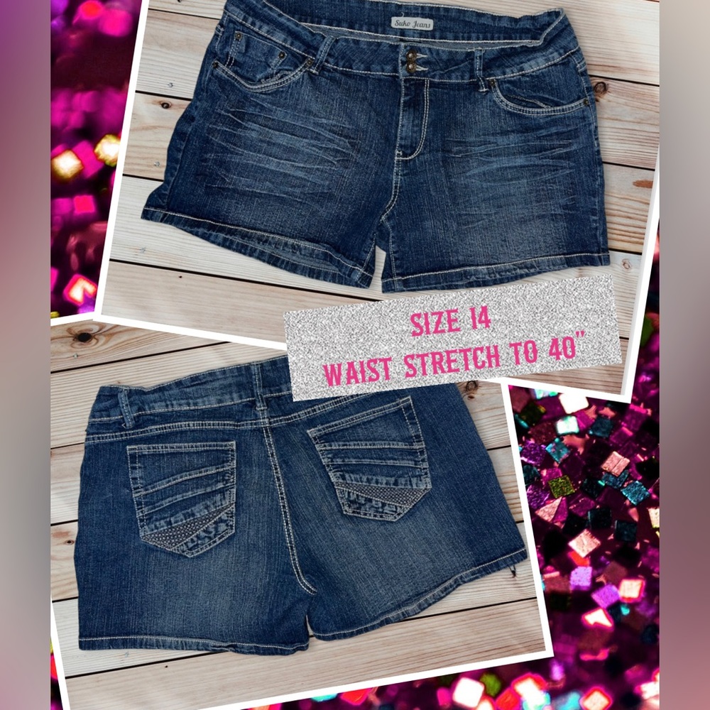 Suko Jeans Denim Shorts -14W
